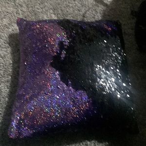 A sequin pillow